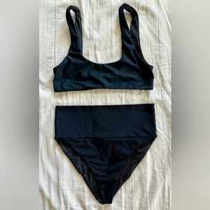 ACACIA Swimwear Birdie Top & Echo Bottoms in Black Small